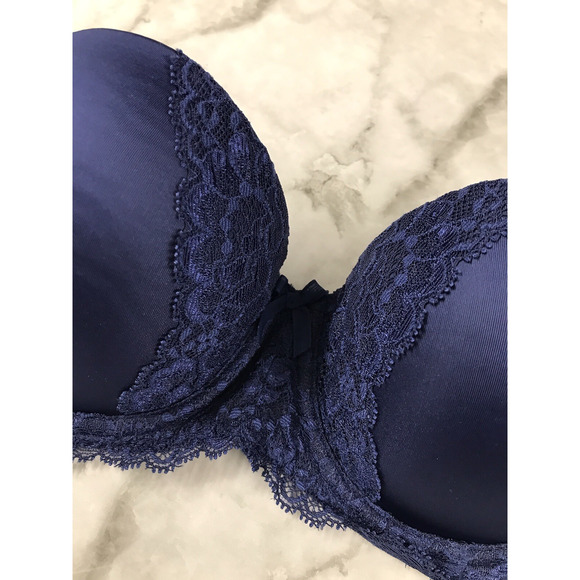 Victoria's Secret Dream Angels Multi-Way Women 32C BLUE Nude Strapless Bra - Picture 3 of 7